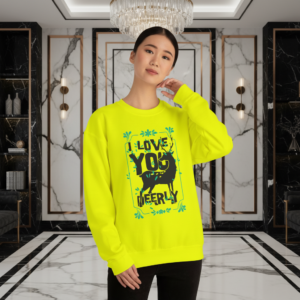 Crewneck Sweatshirt — "I Love You Deerly" Graphic