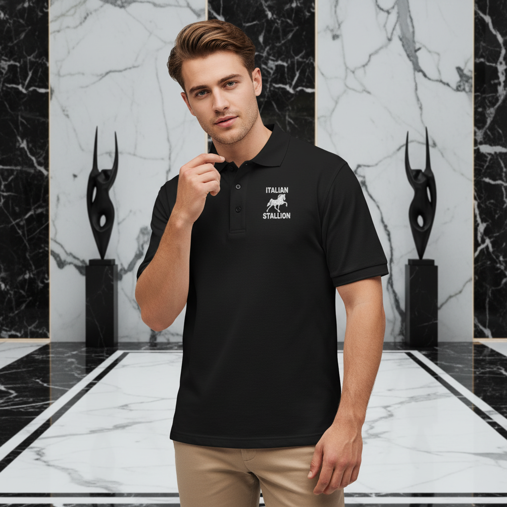 Italian Stallion Embroidered Polo
