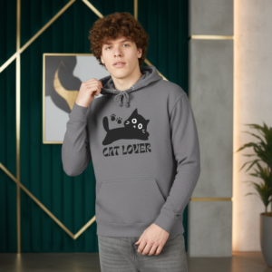 Cat Lover Hoodie — Playful Black Cat Graphic Pullover