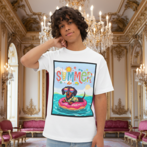 Summer Dachshund Tee — Cute Dog Floatie Graphic T-Shirt
