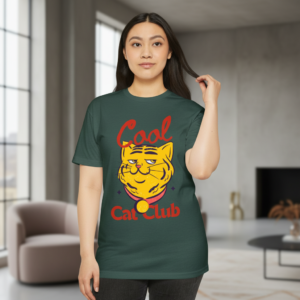 Cool Cat Club T-Shirt — Retro Tiger Graphic Tee