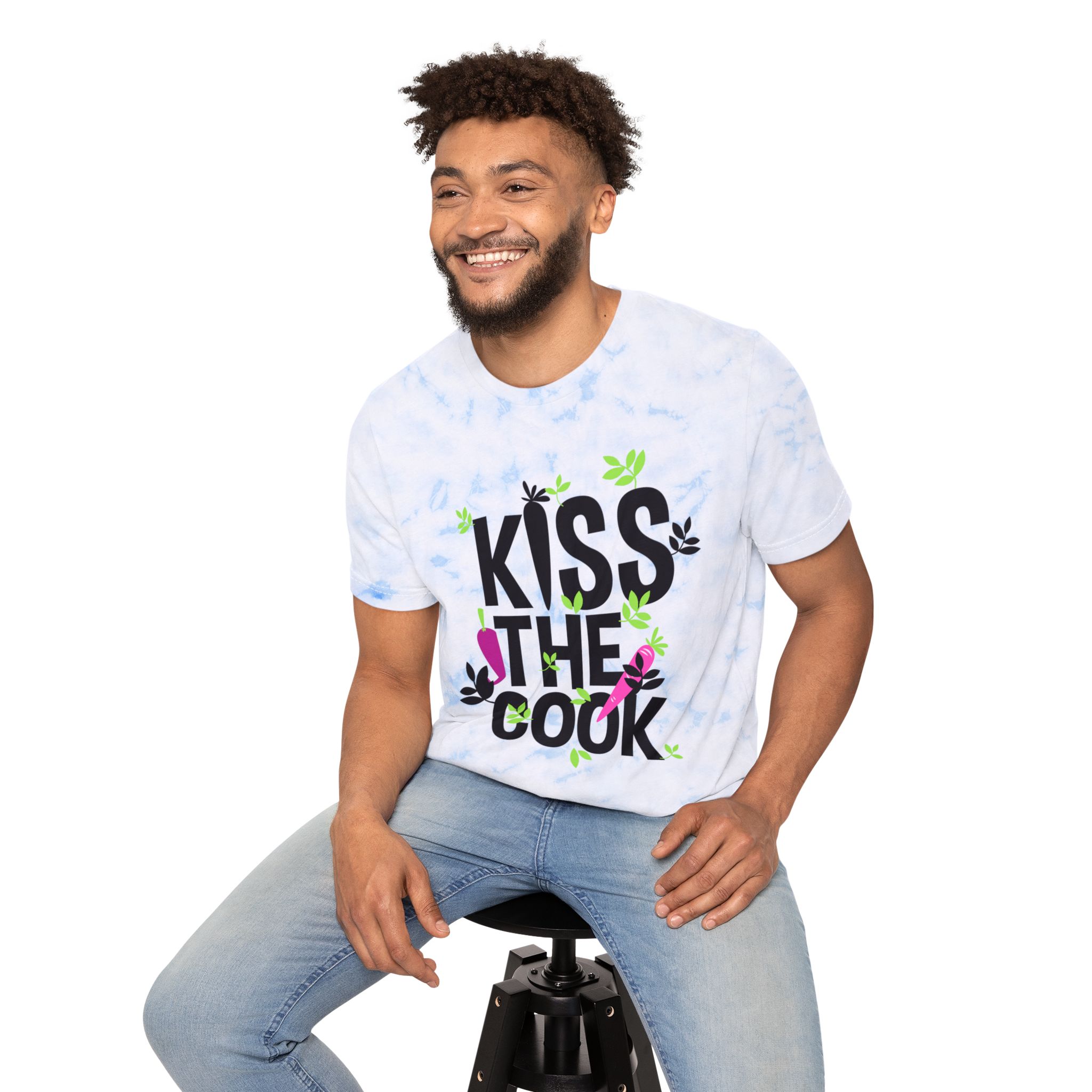 Kiss The Cook Tie-Dye T-Shirt - Image 3