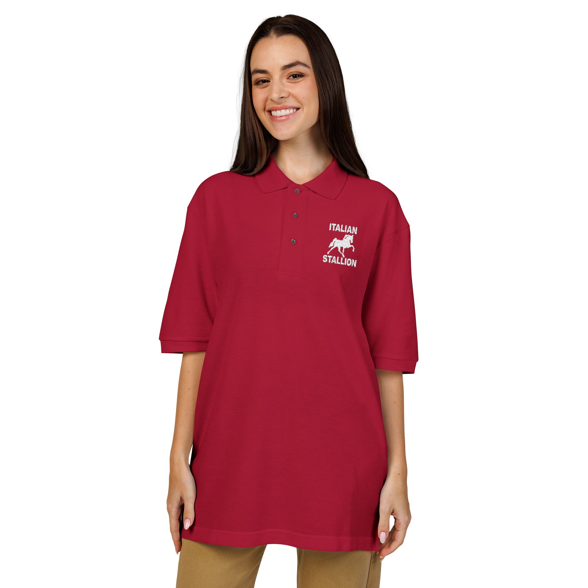 Italian Stallion Embroidered Polo - Image 4