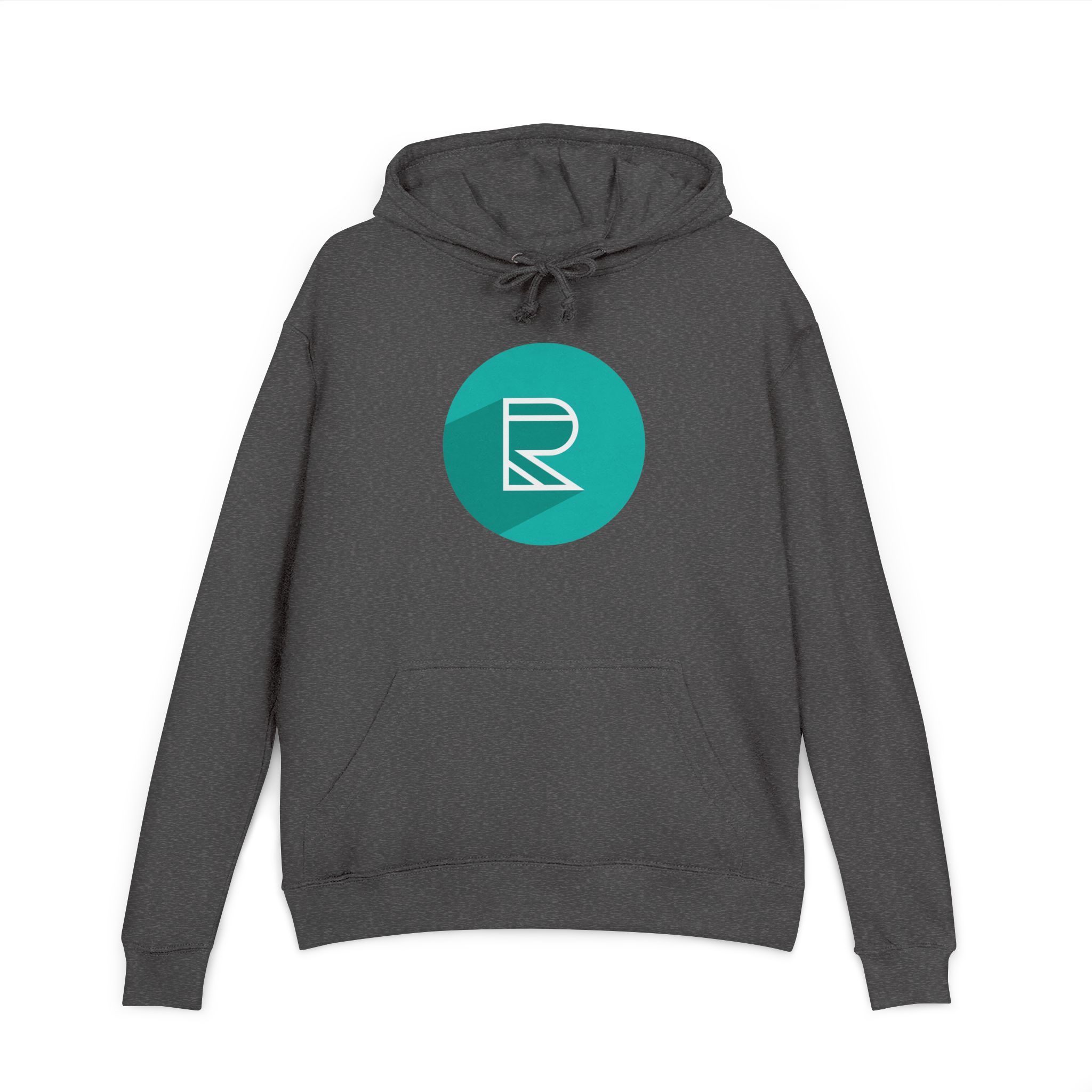 Minimalist Teal Logo Hoodie — Cozy French Terry Pullover - Image 4