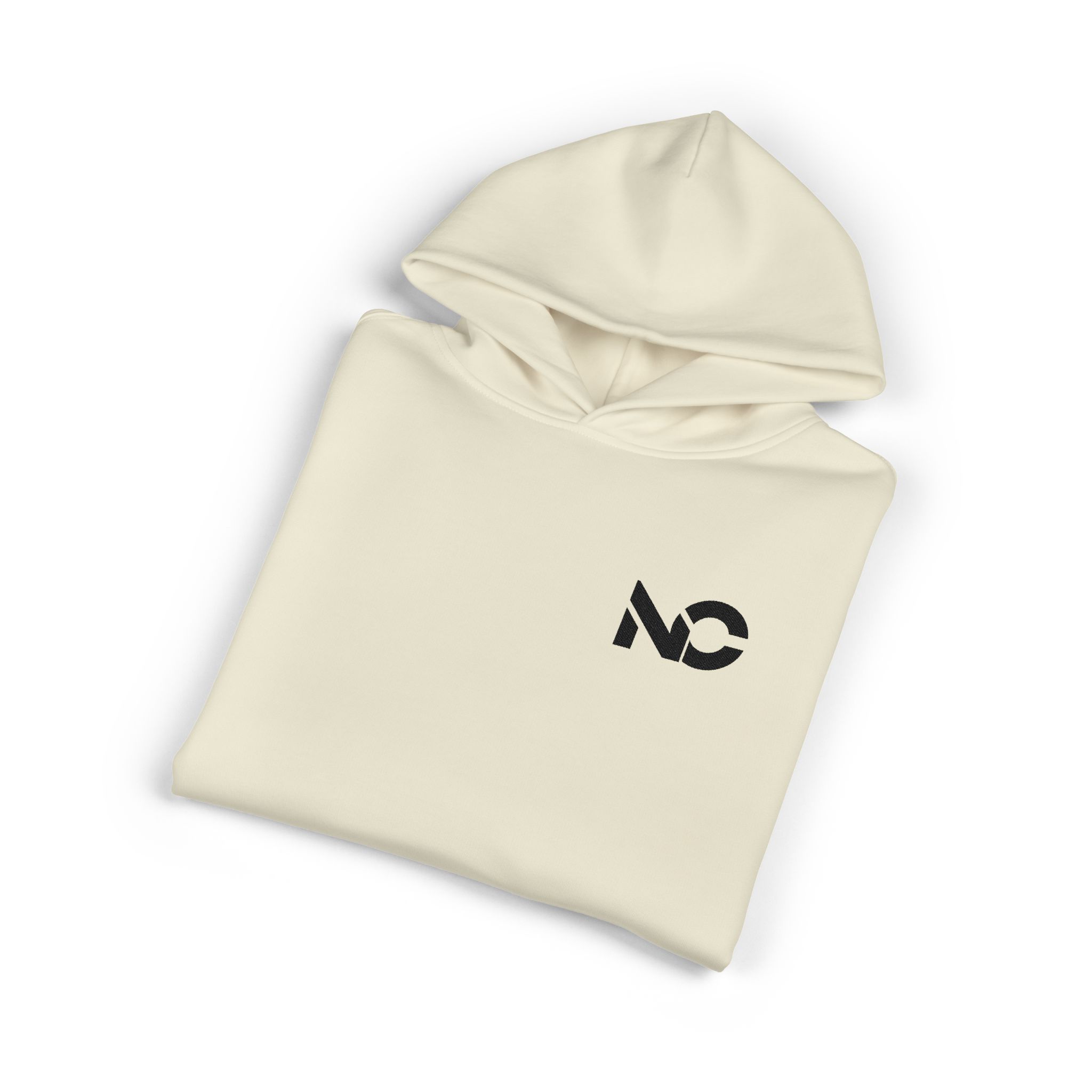 Minimal 'No' Logo Relaxed Hoodie - Small Chest Graphic, Casual Streetwear - Image 2