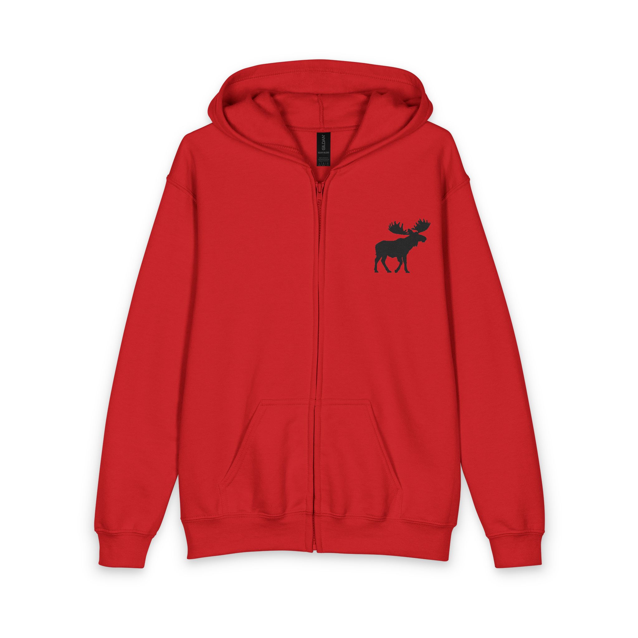Youth Hoodie — 'Dream Big' Zip-Up with Moose Chest Logo - Image 2