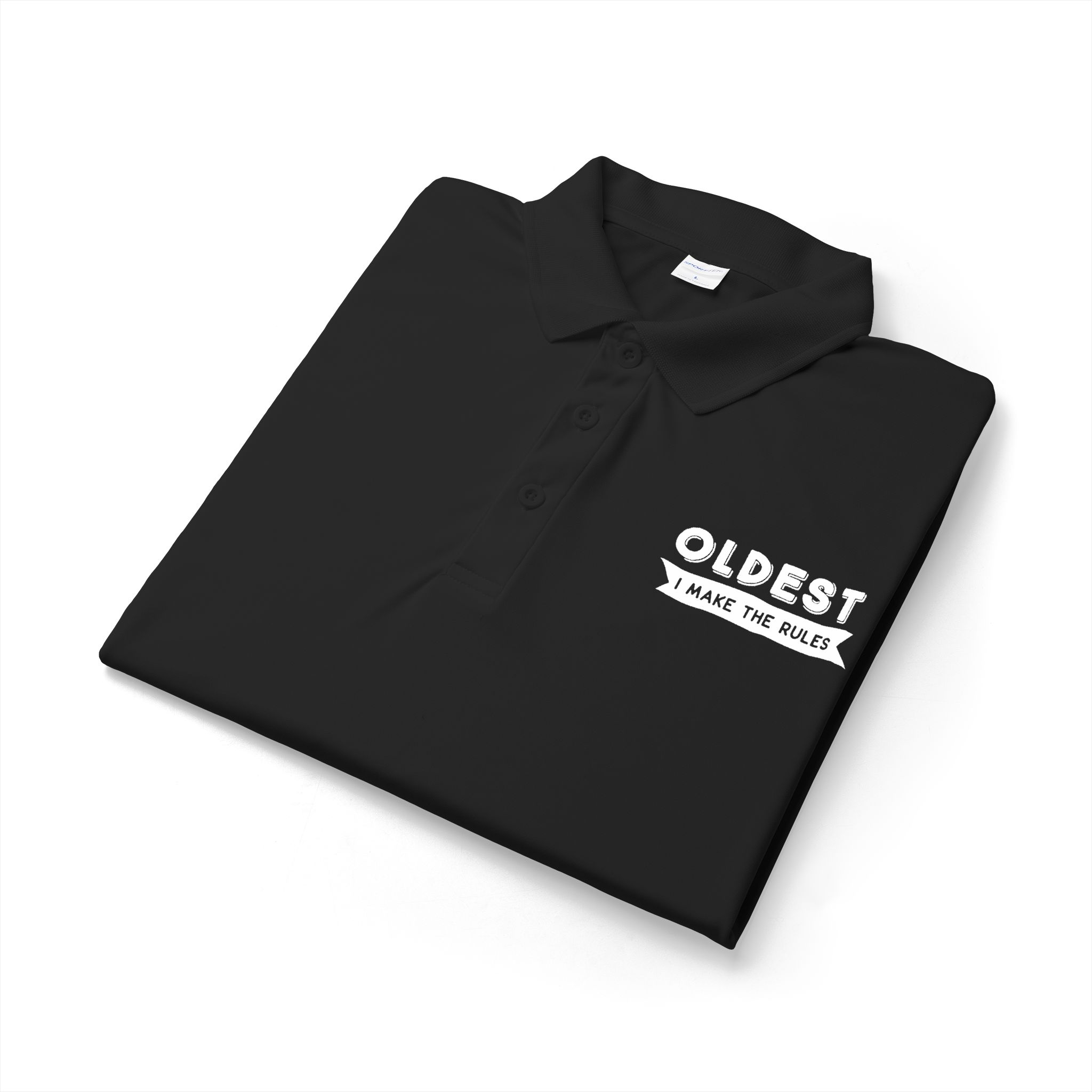 Funny 'Oldest' Family Birthday Gift Polo Shirt - Image 2
