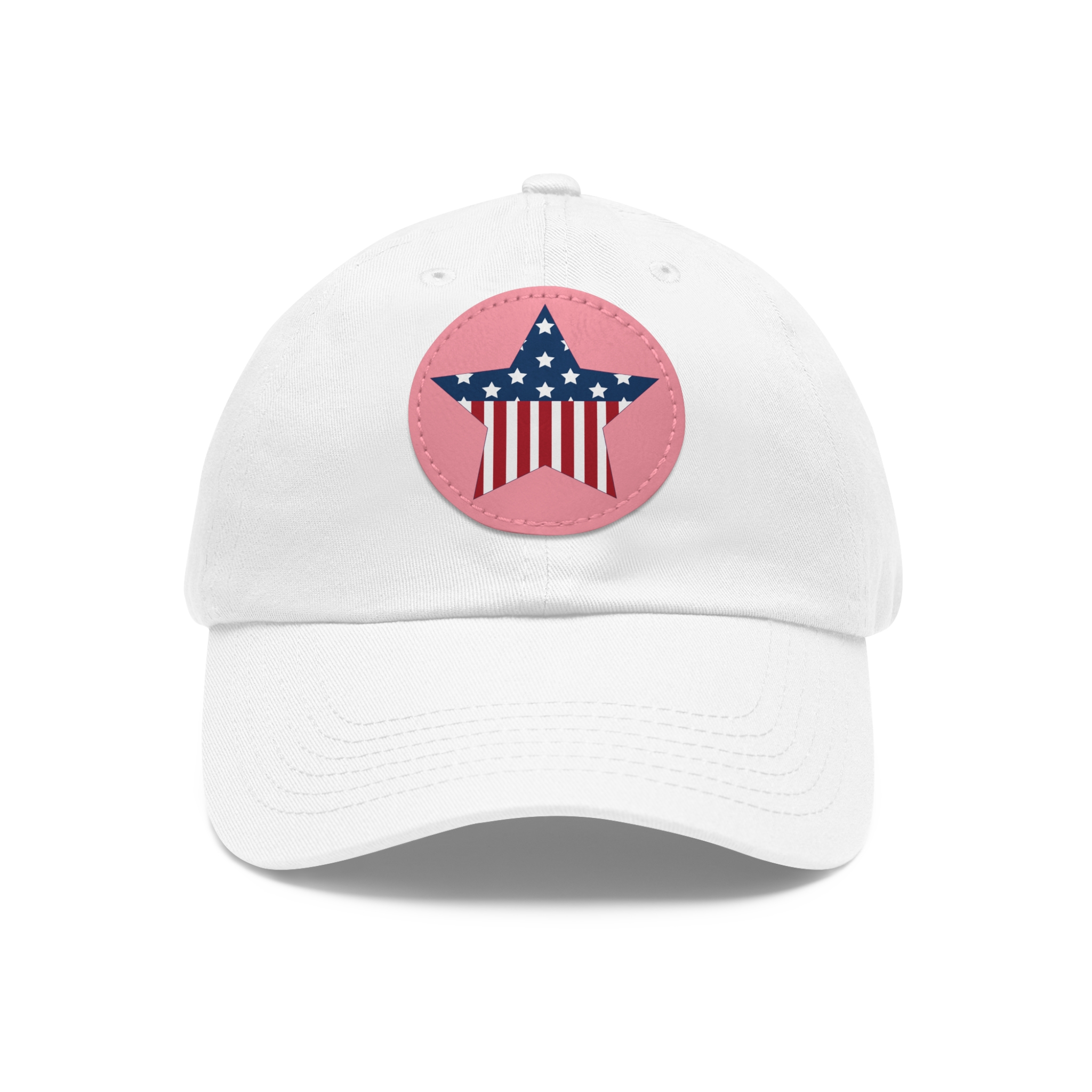American Flag Round Leather Cap - Image 3