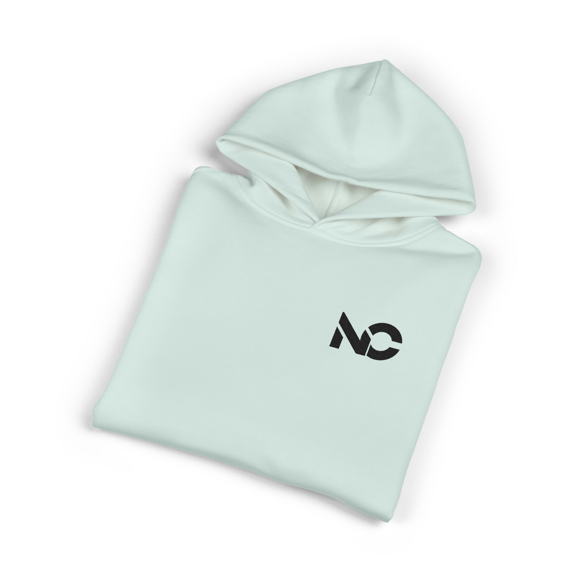 Minimal 'No' Logo Relaxed Hoodie - Small Chest Graphic, Casual Streetwear - Image 7