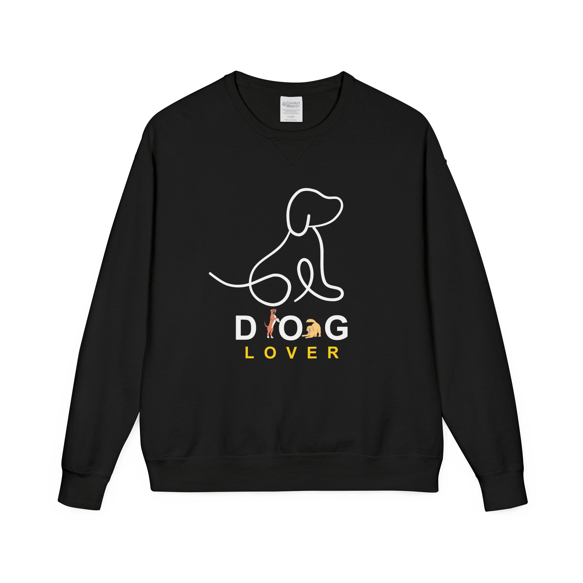 Dog Lover Crewneck Sweatshirt — Minimal Line Art Puppy Design - Image 2