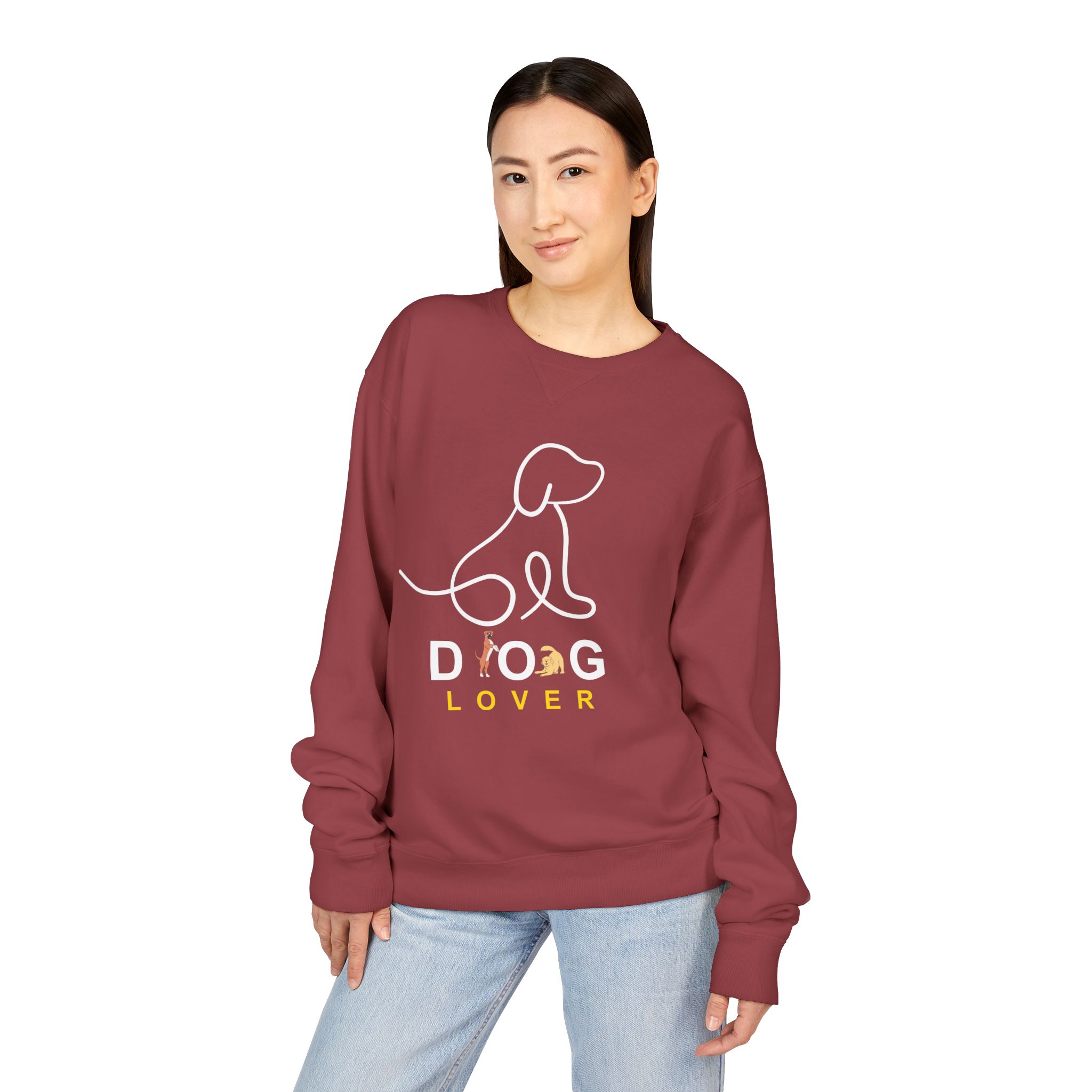 Dog Lover Crewneck Sweatshirt — Minimal Line Art Puppy Design - Image 7