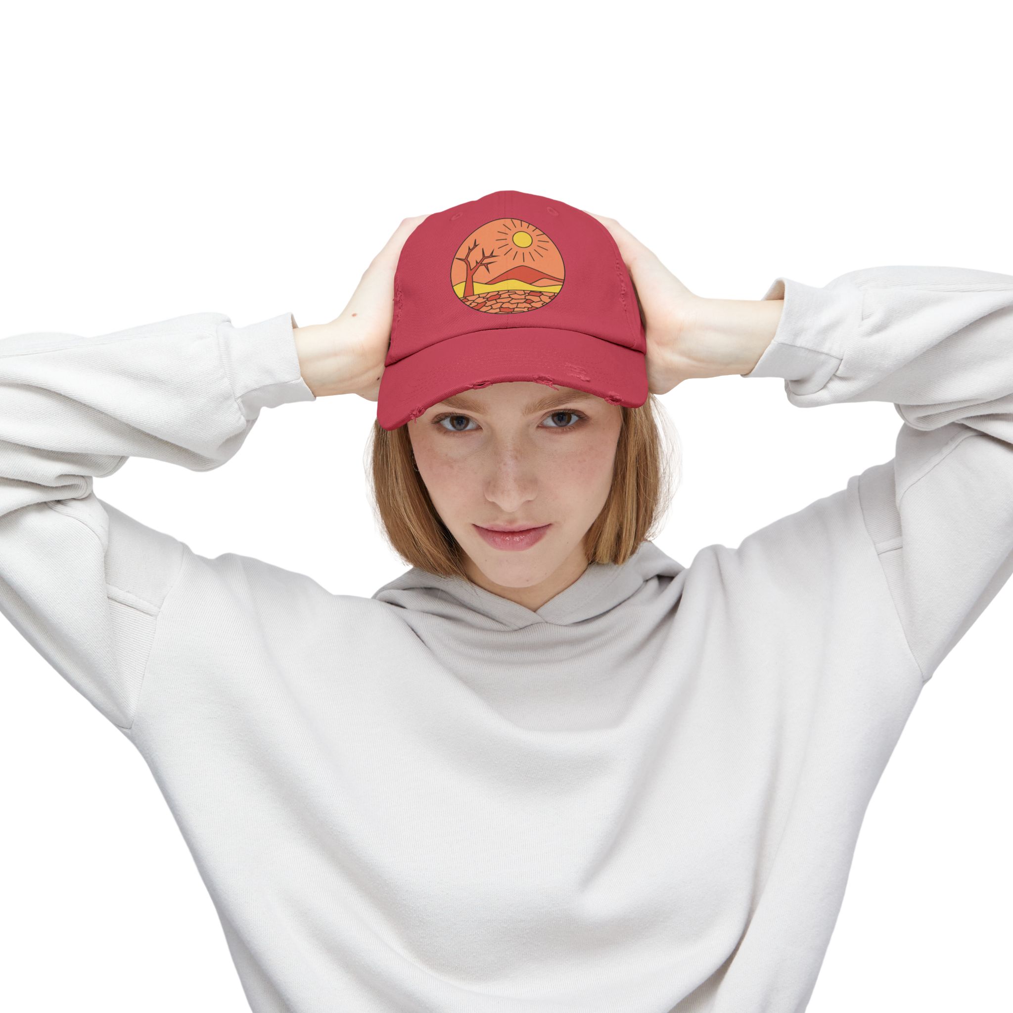 Retro Desert Sunrise Graphic Hat - Image 2