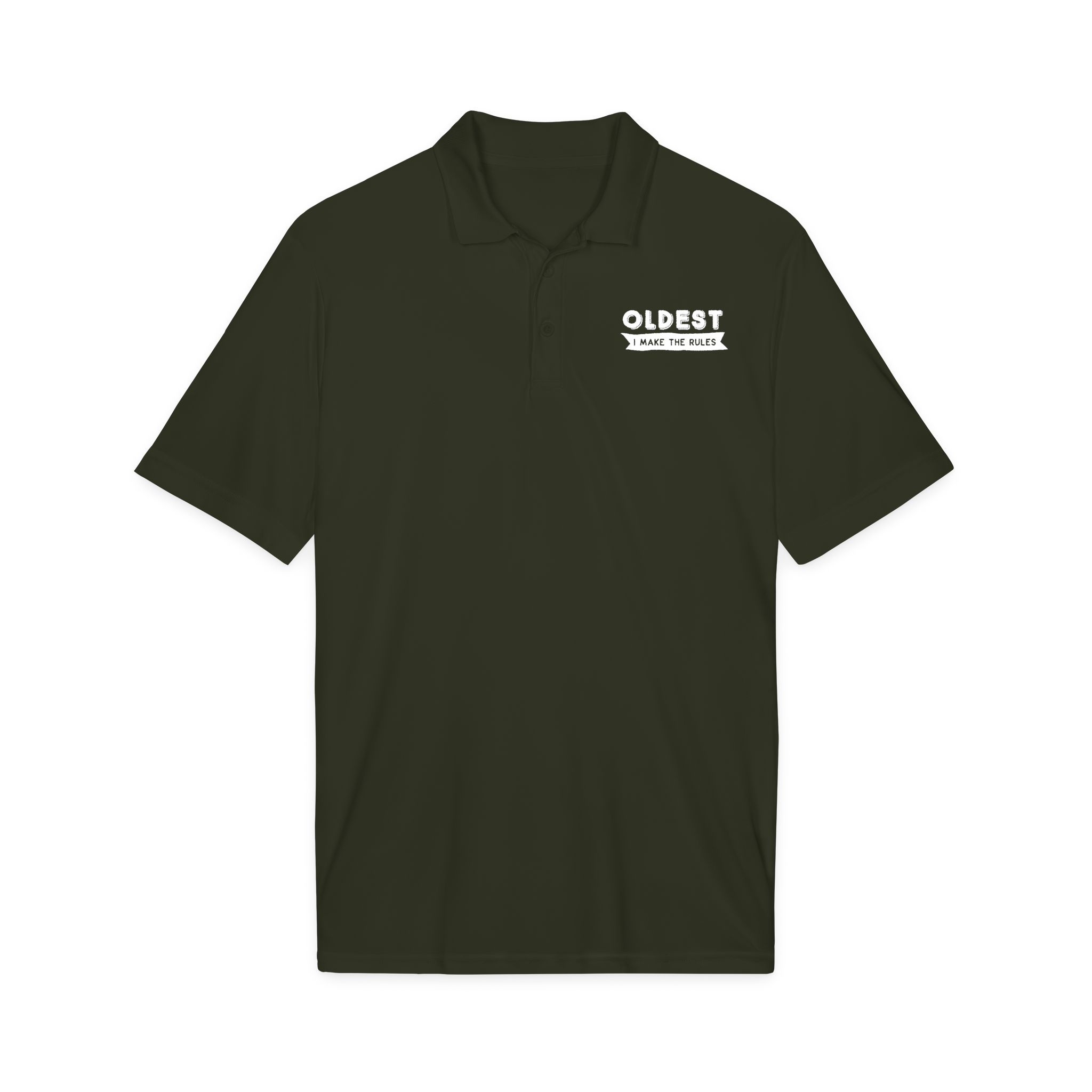 Funny 'Oldest' Family Birthday Gift Polo Shirt - Image 3