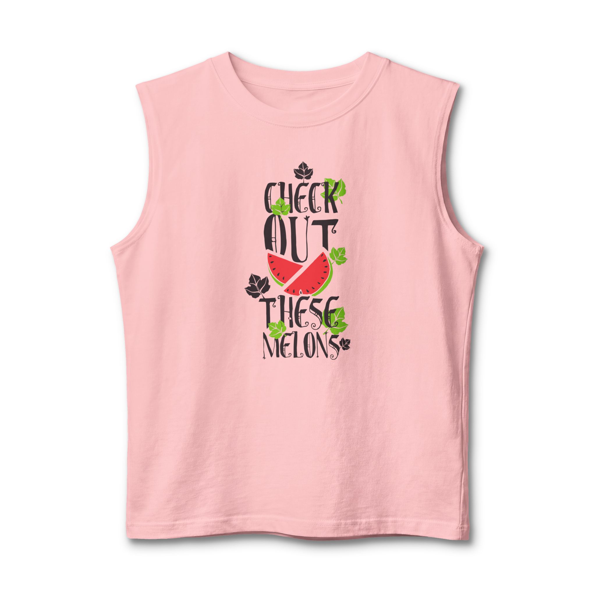 Check Out These Melons Muscle Tank — Funny Watermelon Summer Tank Top - Image 2