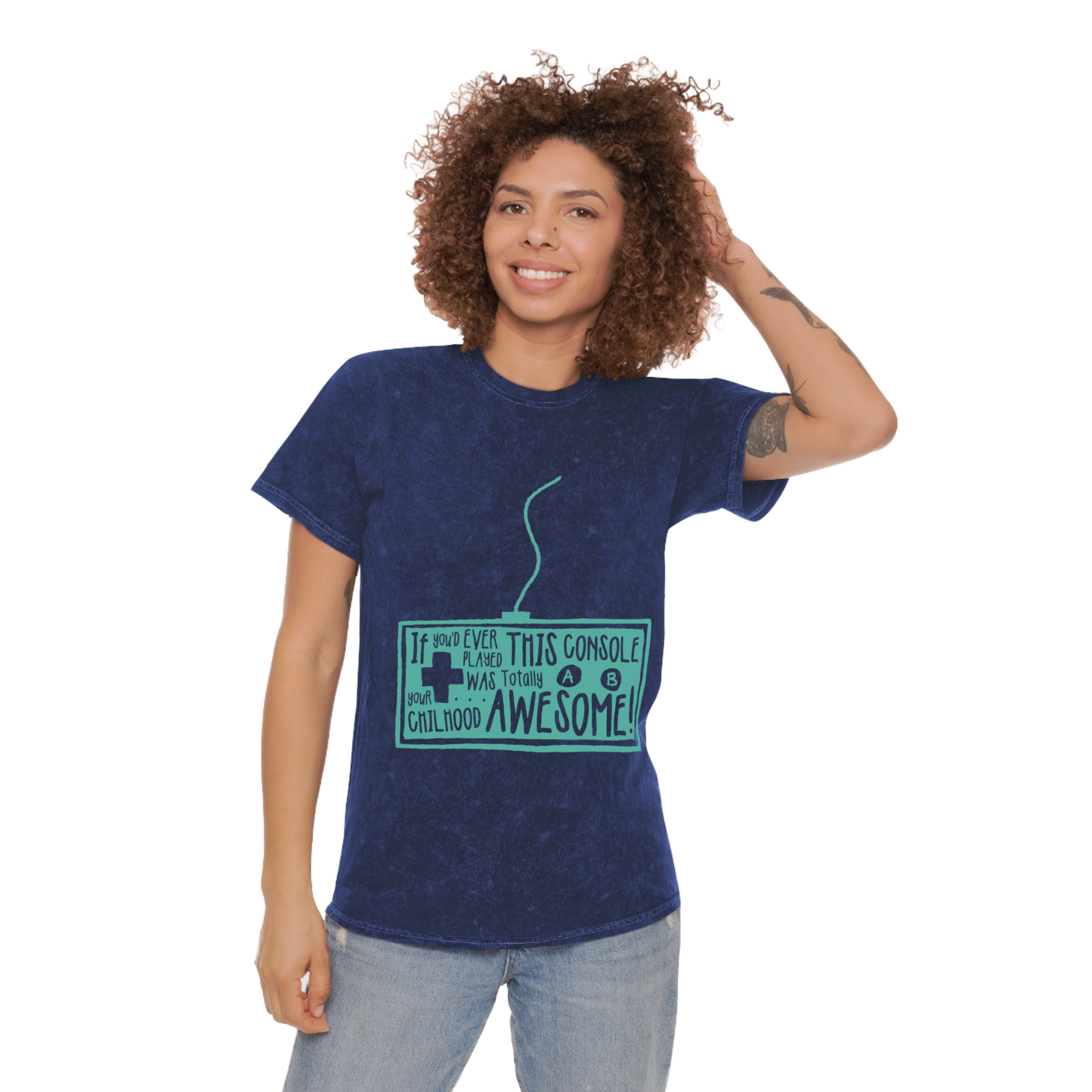 Mineral Wash T-Shirt — Retro Coffee & Cats Graphic - Image 5