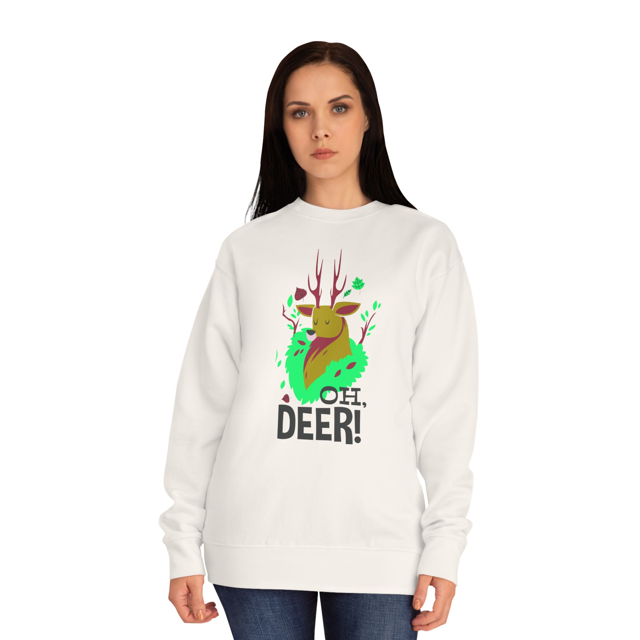 Oh Deer! Cute Deer Graphic Sweatshirt - Image 2