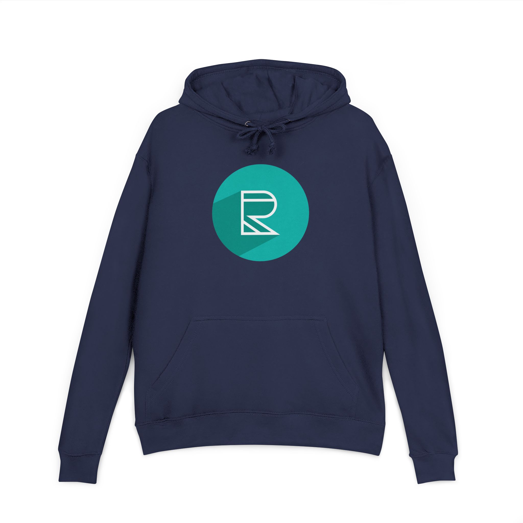 Minimalist Teal Logo Hoodie — Cozy French Terry Pullover - Image 2