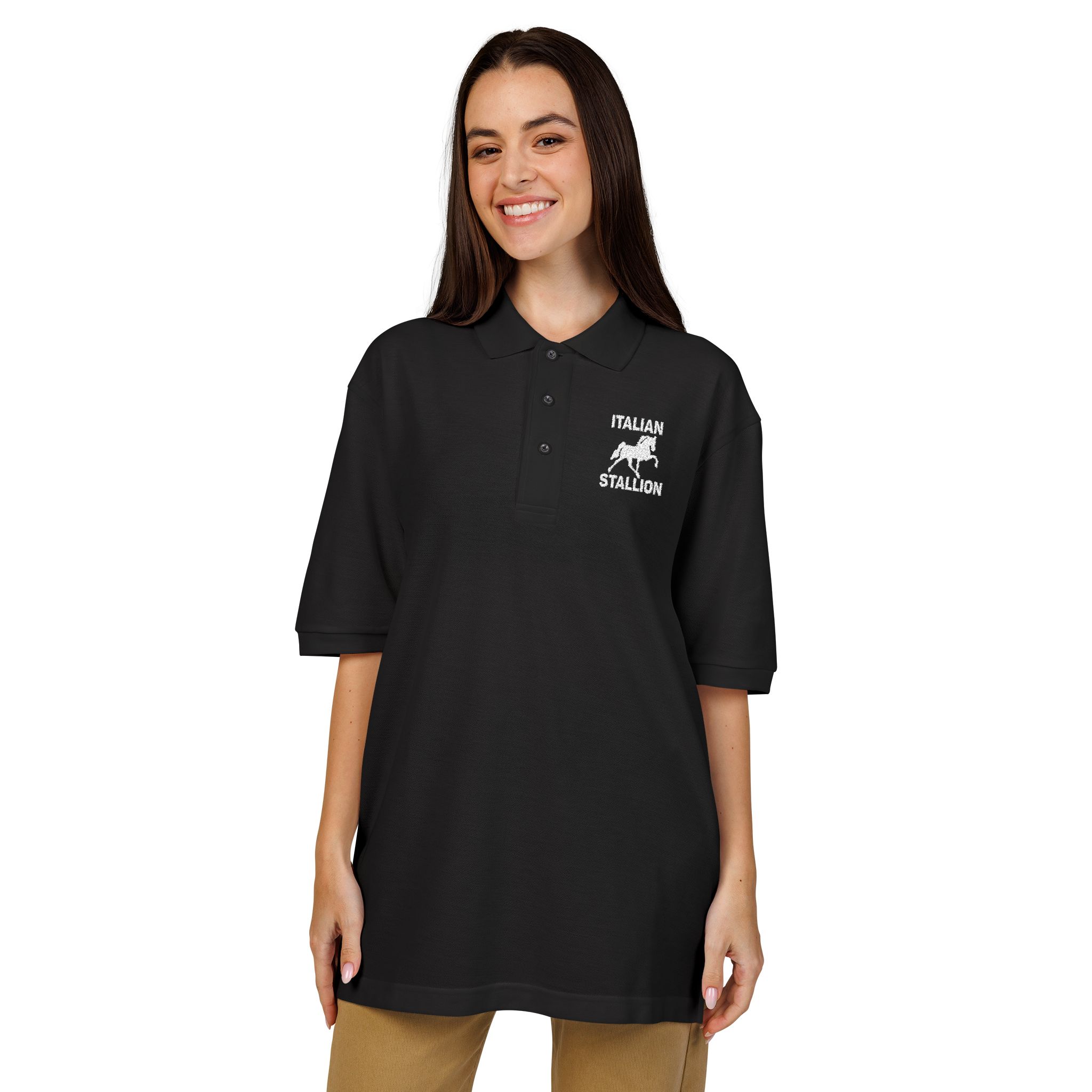 Italian Stallion Embroidered Polo - Image 2